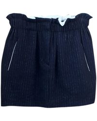 Isabel Marant Wolle Mini Rock - Blau
