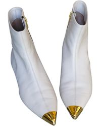 Marni Leder Stiefeletten - Blau