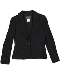 Chanel Chaqueta en lana negro