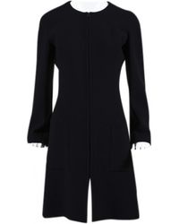 Chanel Wolle Midi Kleid - Schwarz