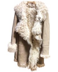 Miu Miu \n Shearling Coat - Natural