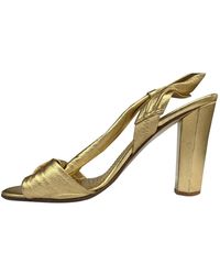 Diane von Furstenberg Leder Römersandalen - Mettallic