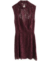 Sandro Spitze Mini kleid - Lila