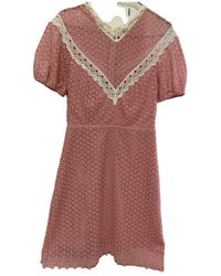 Sandro Spring Summer 2019 Spitze Mini kleid - Pink