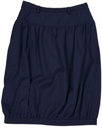 Valentino Jupe \N en Synthétique Marine - Bleu