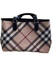 Burberry Cloth Handbag - Natural