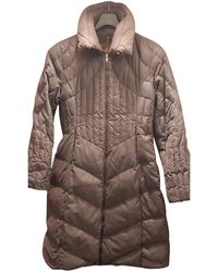 Moncler Mantel Long en Polyester Marron