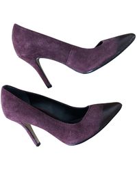 Maje Burgundy Leather Heels - Multicolour