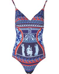 Mary Katrantzou \n Blue Polyester Swimwear