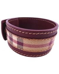 Burberry Leather Bracelet - Purple