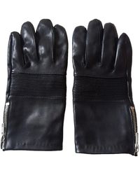 The Kooples Gants en Cuir Noir