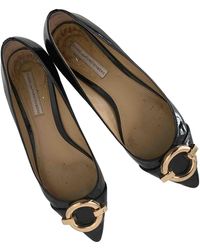 Diane von Furstenberg Lackleder Mokassins - Schwarz