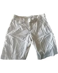 Woolrich Shorts en Coton Blanc - Gris