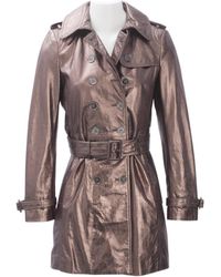 Burberry Metallic Leather Trench Coat