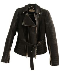 Burberry Leather Biker Jacket - Black