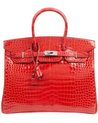 Hermès Birkin 35 Krokodil Handtaschen - Rot