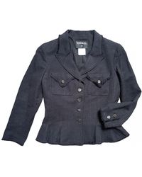 Chanel Cazadora de Seda - Negro