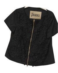 Herno Vest \N en Soie Noir