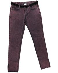 Chanel Jeans in cotone bordeaux - Multicolore