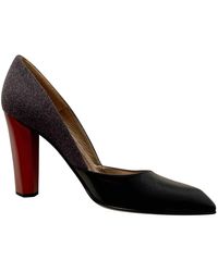 Diane von Furstenberg Leder Pumps - Schwarz