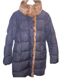 Moncler Mantel Long en Polyester Noir