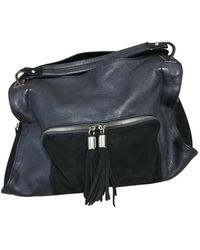 Sandro Adel Blue Leather Handbag