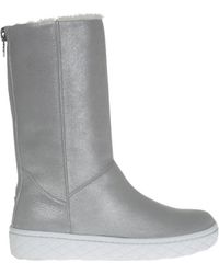 Moncler Bottes en cuir - Gris
