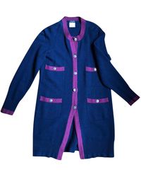 Chanel Chaqueta larga de Cachemira - Azul