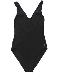 Chanel \n Black Lycra Swimwear