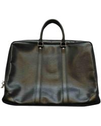 Louis Vuitton Porte Documents Voyage Black Leather Bag