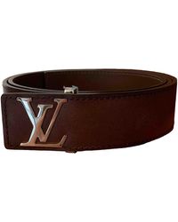 Louis Vuitton Cinturón en cuero marrón Signature