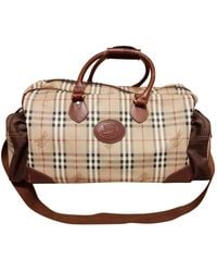 Burberry Cloth Travel Bag - Natural