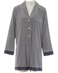 Stella McCartney Navy Silk Jumpsuits - Gray