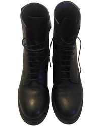 Woolrich Boots en Cuir Noir