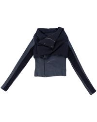 Rick Owens Black Leather Jacket