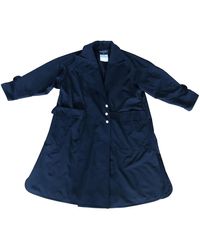Chanel Abrigo en poliéster negro