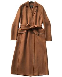 Maje Fall Winter 2019 Camel Wool Coats - Brown