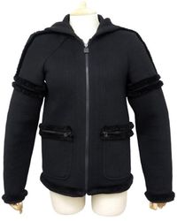 Chanel Wolle Sweatshirt - Schwarz