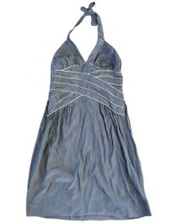 Sandro Seide Midi kleid - Grau