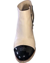 Chanel Botines de Cuero - Neutro