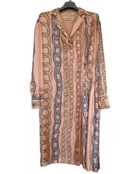 Marni Seide Midi kleid - Mehrfarbig