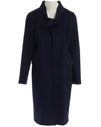 Valentino Cappotto in lana marina \N - Blu