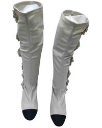 Chanel Botas de Lona - Blanco