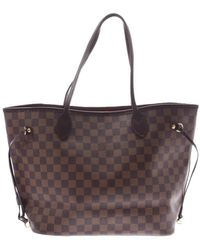Louis Vuitton Neverfull Leinen Shopper - Braun