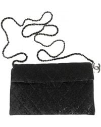 Chanel Pochette Wallet on Chain de Lona - Negro