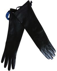 Max Mara Leather Long Gloves - Multicolour