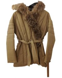 Maje Fall Winter 2018 Beige Cotton Coat - Natural