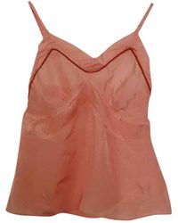 Marni Camiseta de tirantes de Seda - Rosa