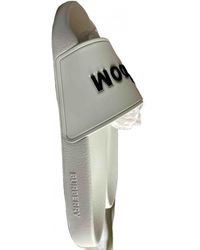 Burberry White Rubber Sandals