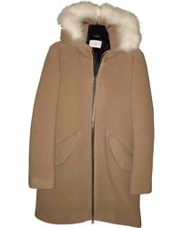 Sandro Beige Cotton Coat - Natural